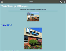 Tablet Screenshot of dentalcareofwilmington.com